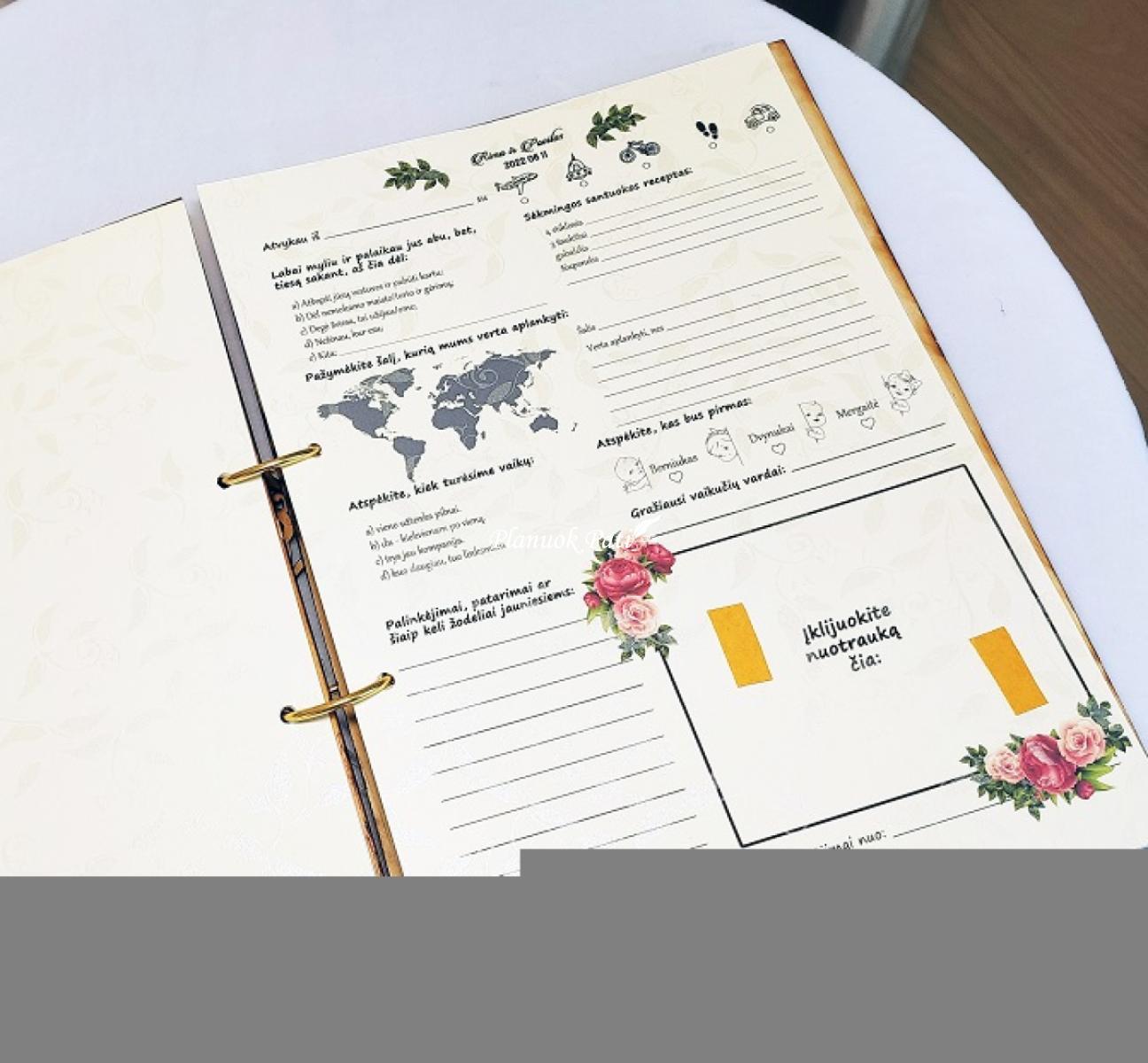 Svečių palinkėjimų knyga A4 formato