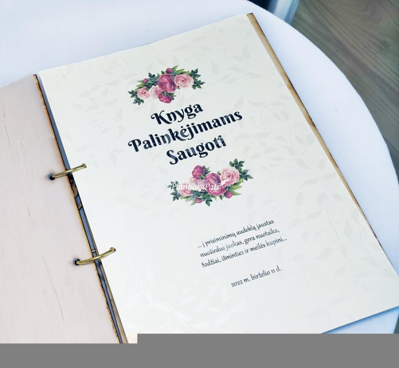 Svečių palinkėjimų knyga A4 formato