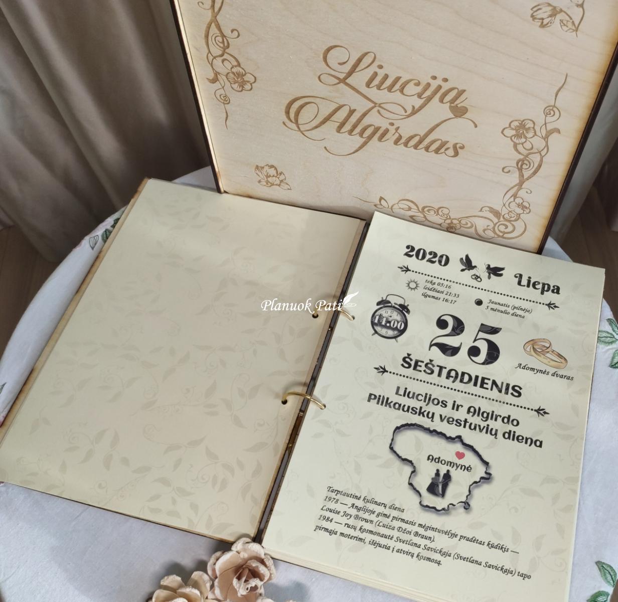 Svečių palinkėjimų knyga A4 formato