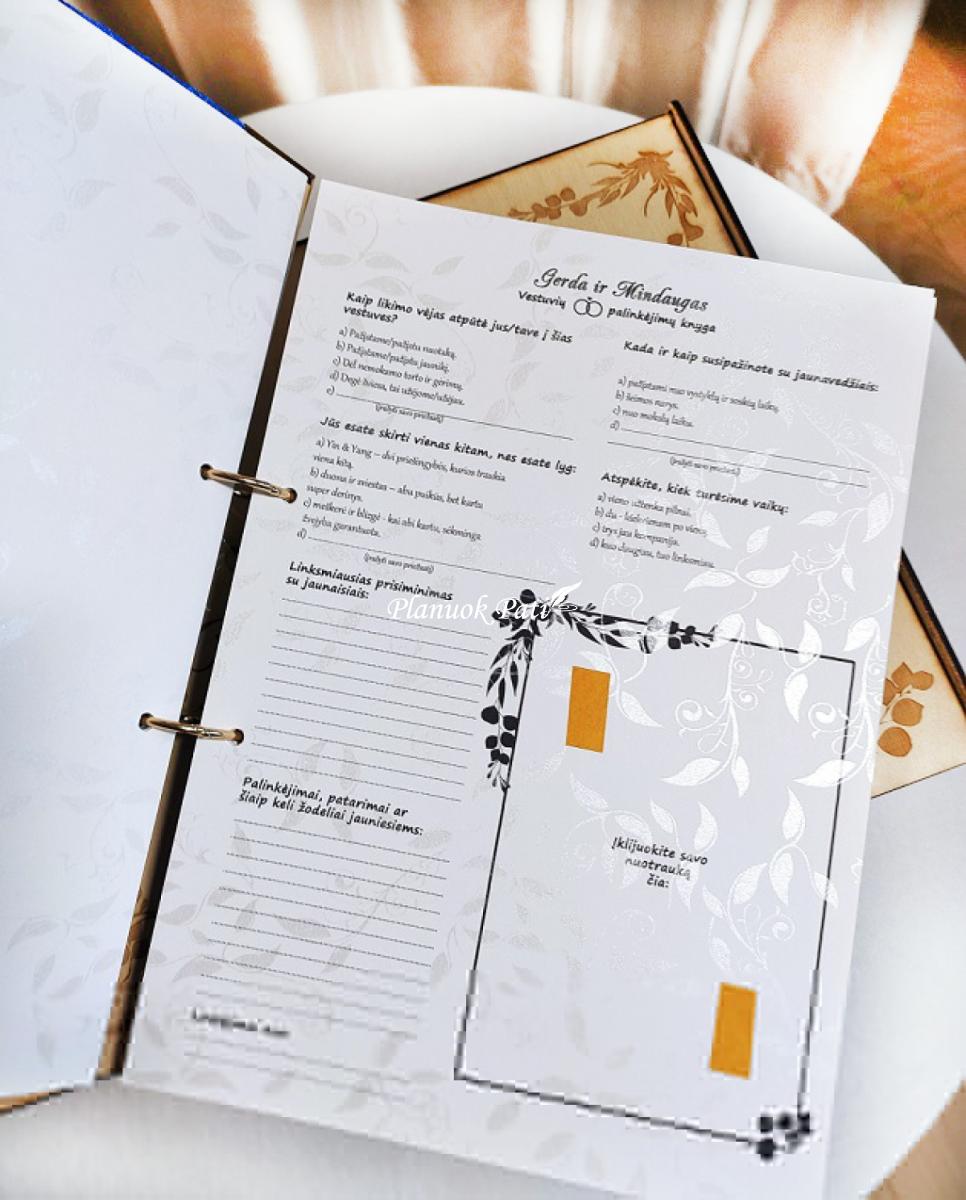 Svečių palinkėjimų knyga A4 formato