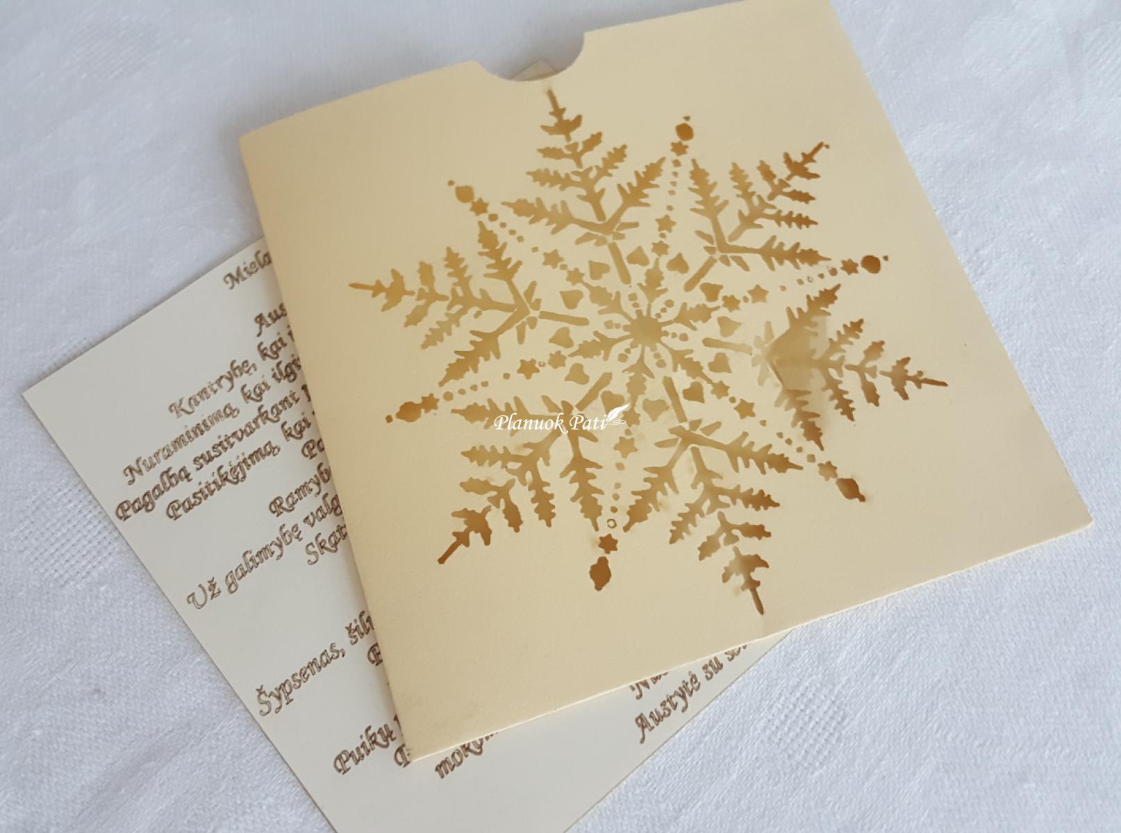 Kalėdinis atvirukas Snaigė