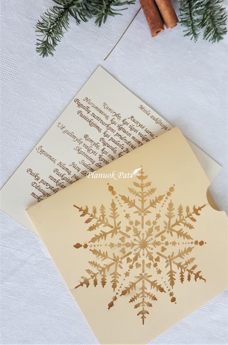 Kalėdinis atvirukas Snaigė