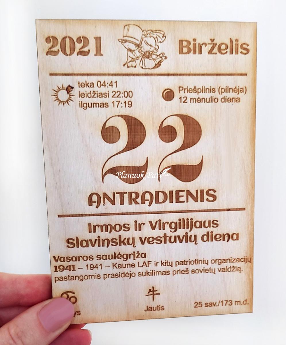 Vestuvių dienos kalendoriaus lapelis -  magnetukas