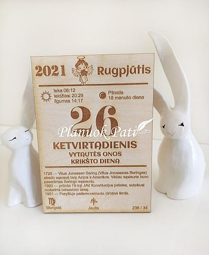 Krikštynų dienos kalendoriaus lapelis - magnetukas