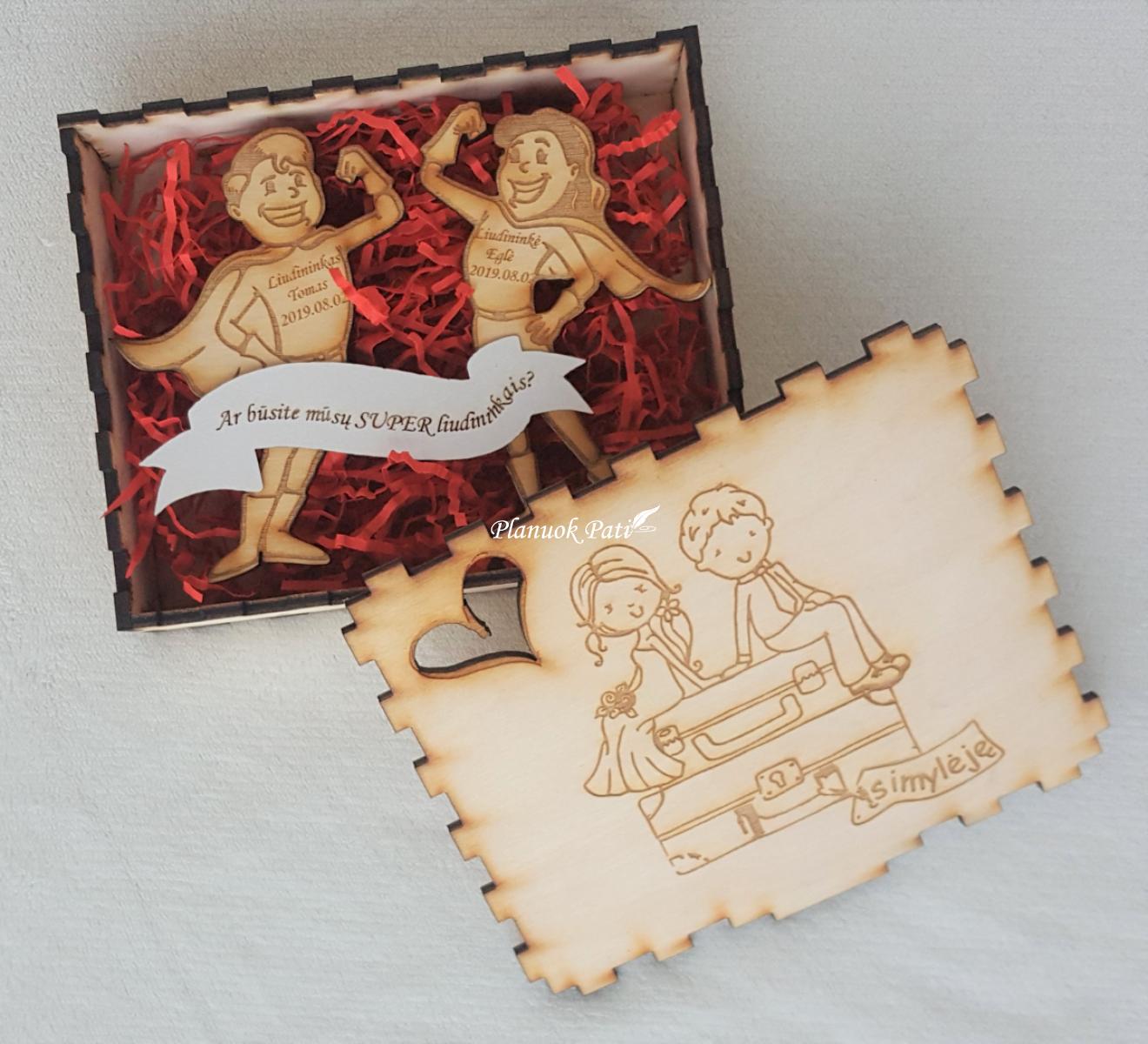 Pakvietimas arba padėka liudininkams/piršliams - superherojų magnetukai