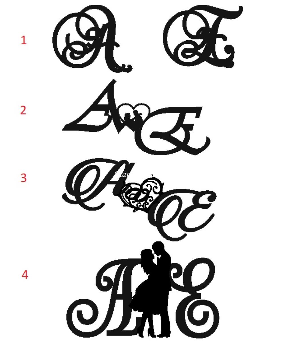 Inicialai - raidės (iki 30 cm aukščio ir 50 cm ilgio)