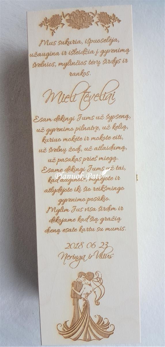 Padėka-dovana tėvams - vyndėžė