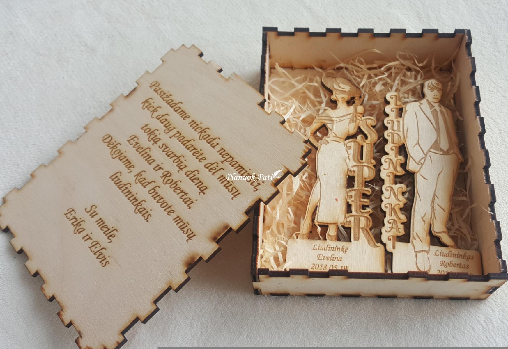 Pakvietimas arba padėka liudininkams/piršliams Dama ir Džentelmenas