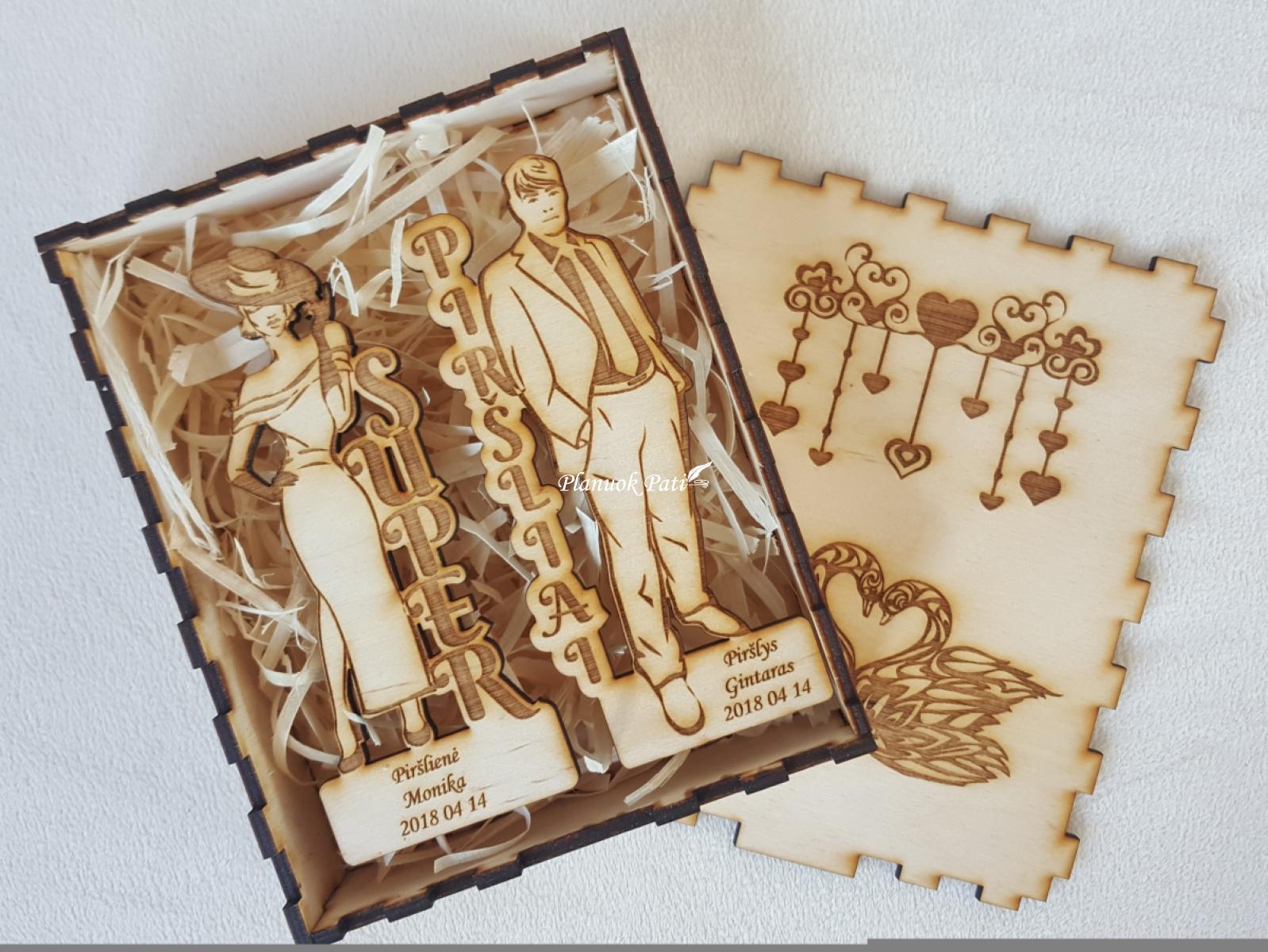 Pakvietimas arba padėka liudininkams/piršliams Dama ir Džentelmenas