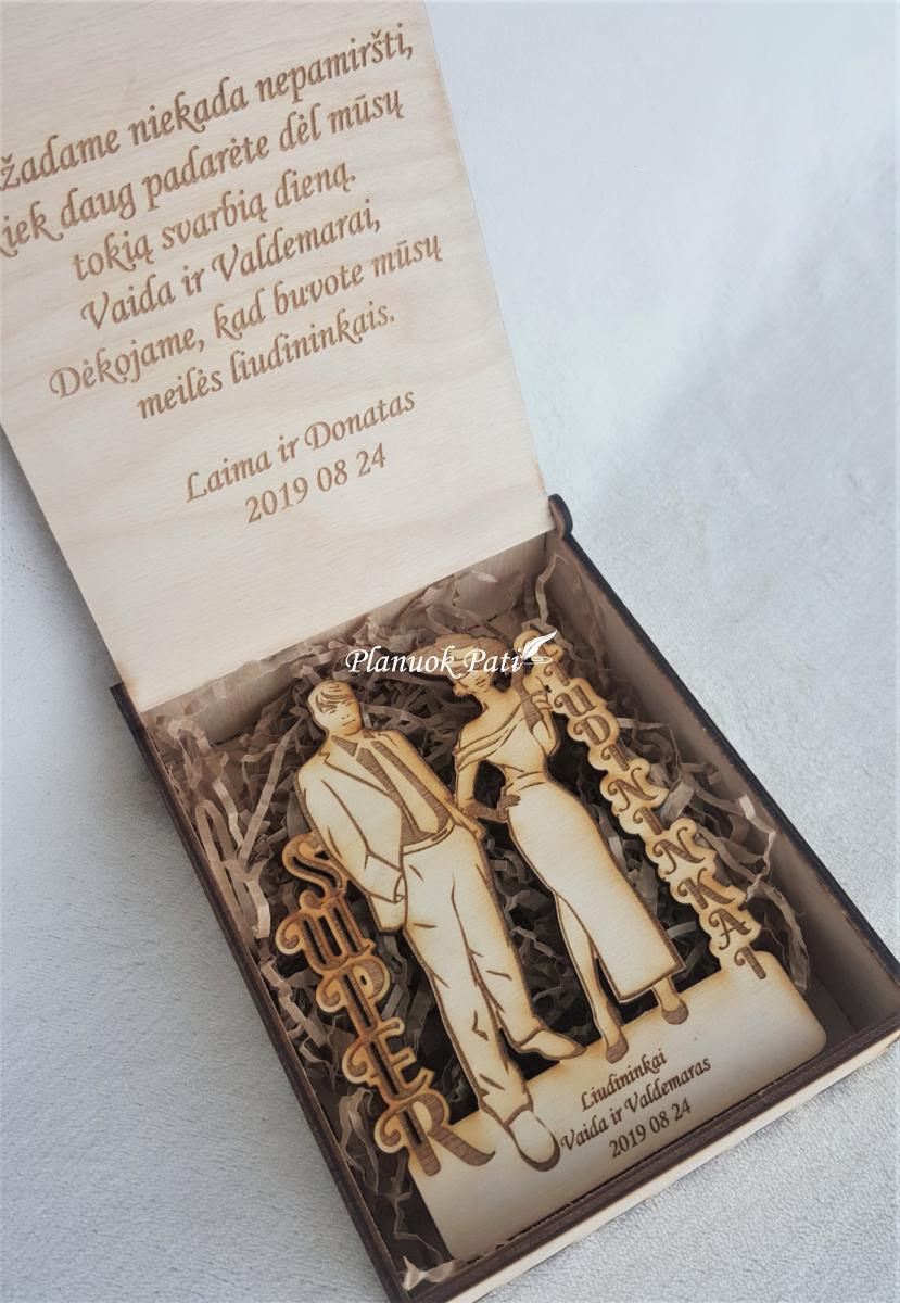 Pakvietimas arba padėka liudininkams/piršliams Dama ir Džentelmenas