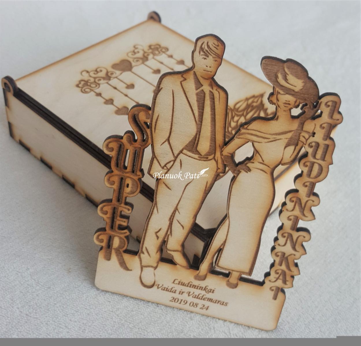 Pakvietimas arba padėka liudininkams/piršliams Dama ir Džentelmenas