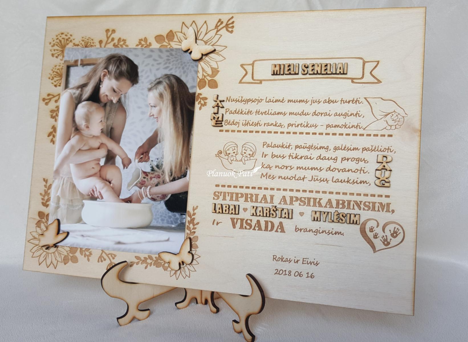 Padėka seneliams su nuotrauka