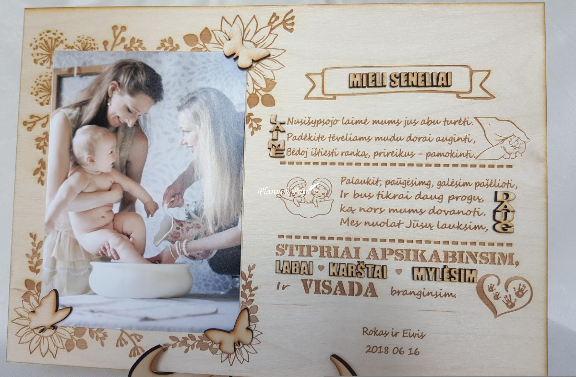 Padėka seneliams su nuotrauka