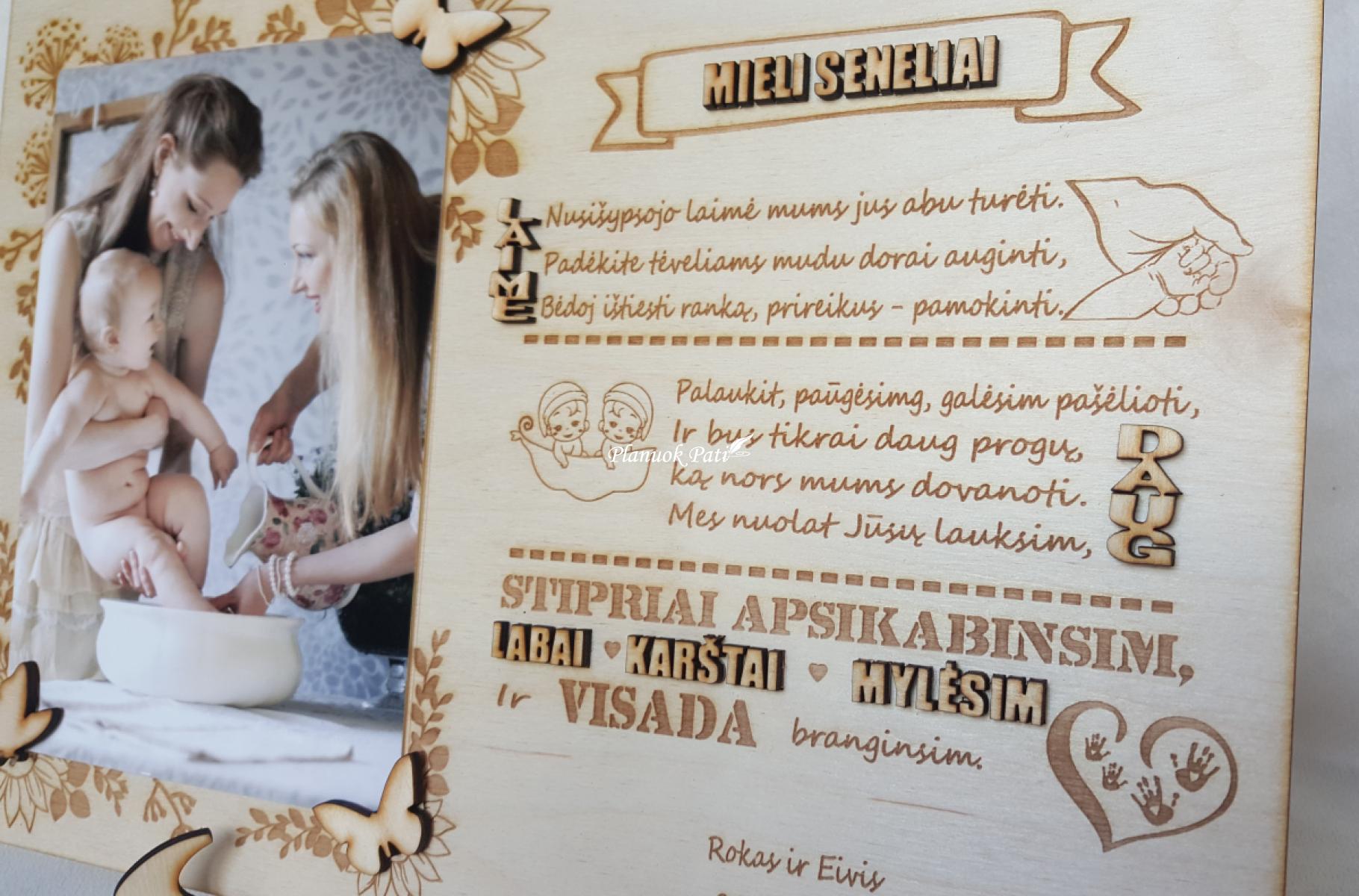 Padėka seneliams su nuotrauka