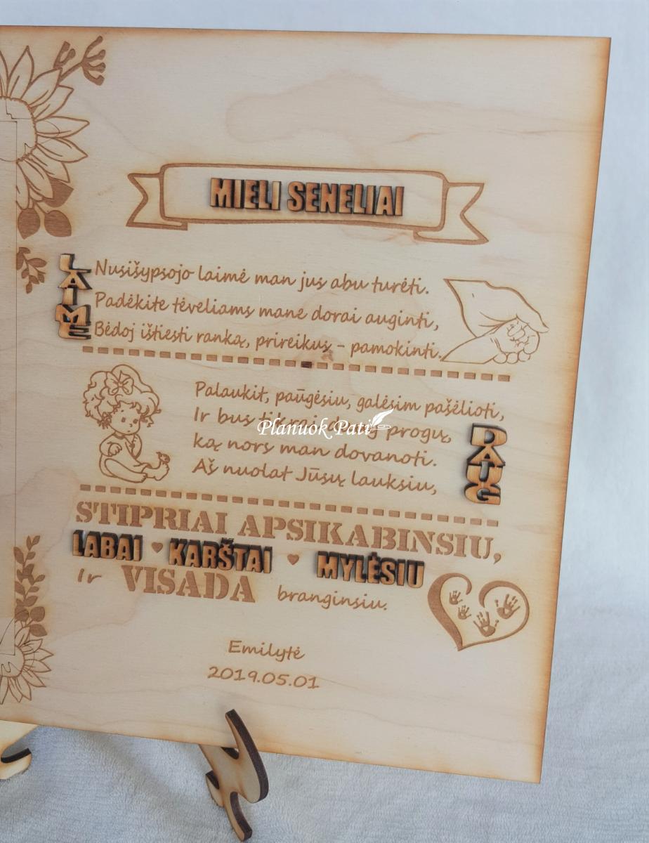 Padėka seneliams su nuotrauka