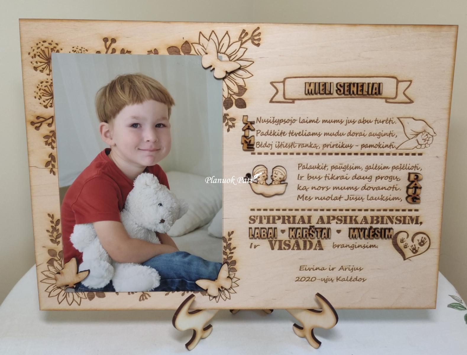 Padėka seneliams su nuotrauka