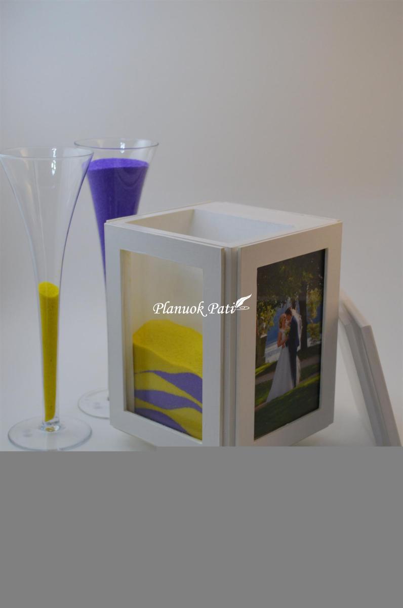 Smėlio ceremonijos komplektas su vieta nuotraukoms