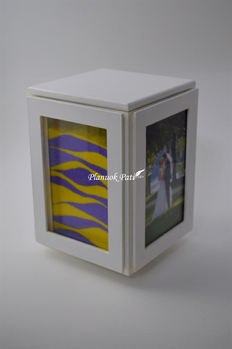 Smėlio ceremonijos komplektas su vieta nuotraukoms