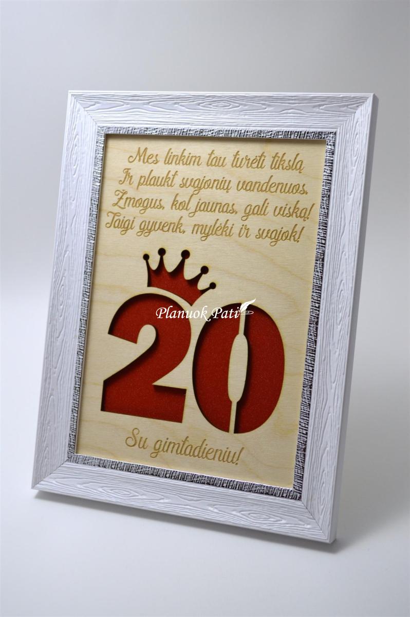 Jubiliejaus sveikinimas rėmelyje