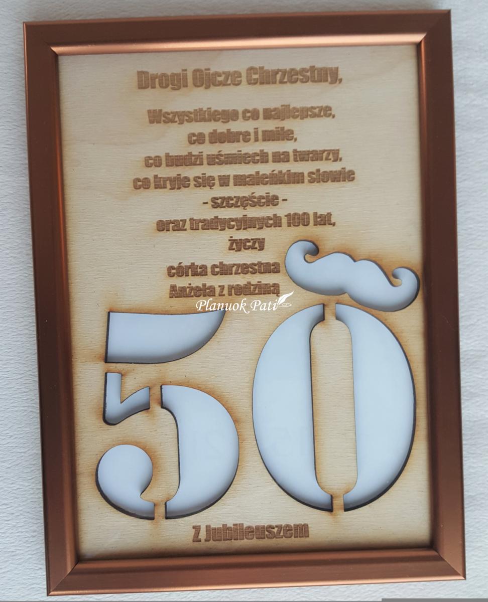 Jubiliejaus sveikinimas rėmelyje