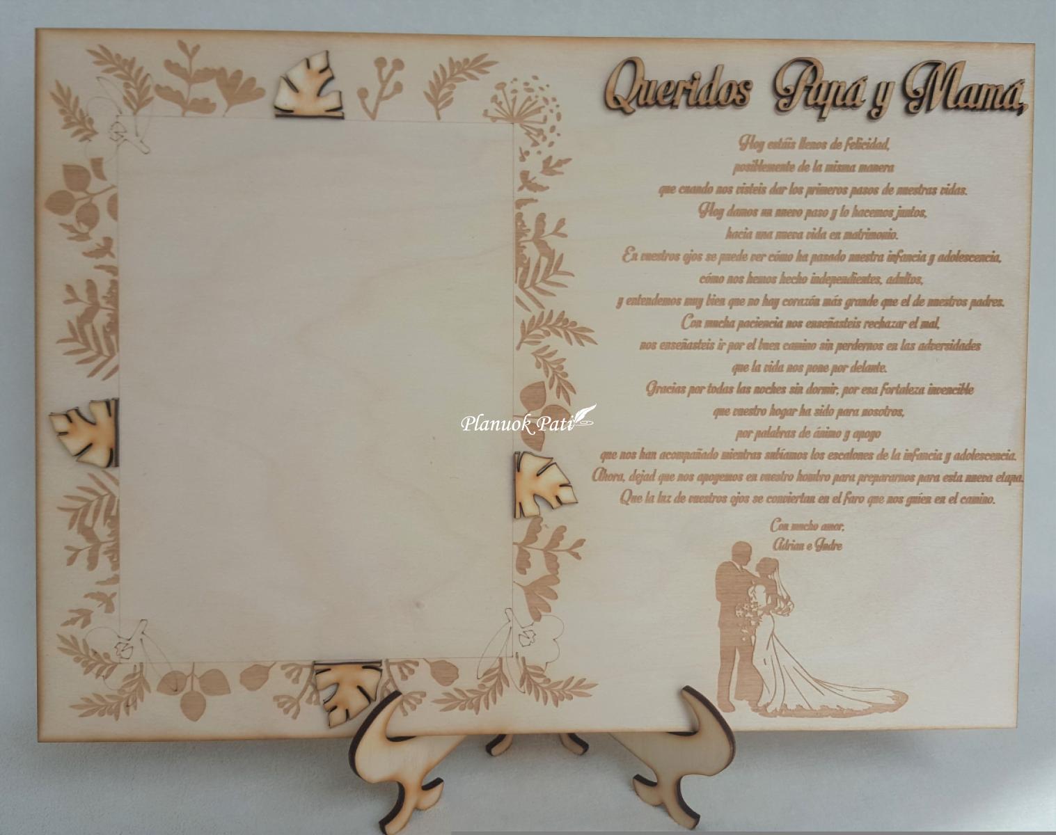 Padėka tėvams - rėmelis nuotraukai - Pora