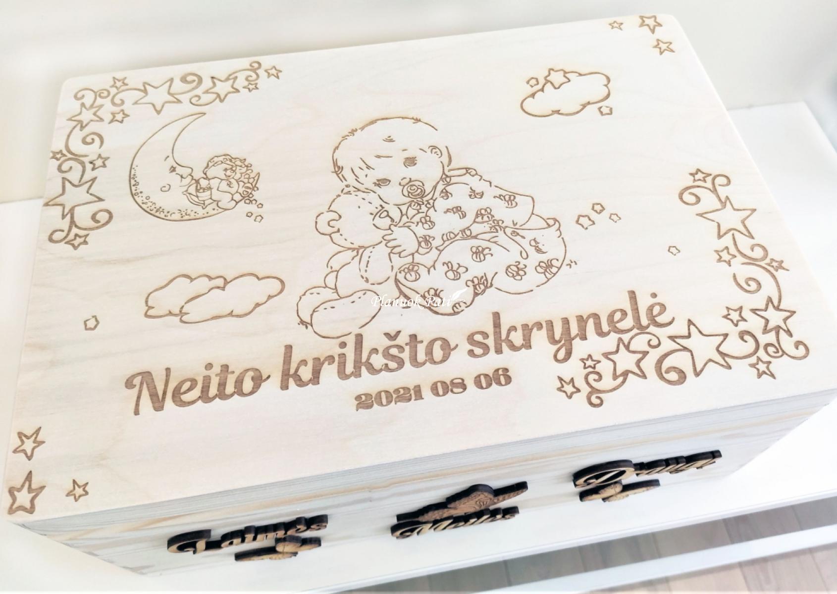 Krikštadėžė - prisiminimų skrynelė (35x24x15cm)