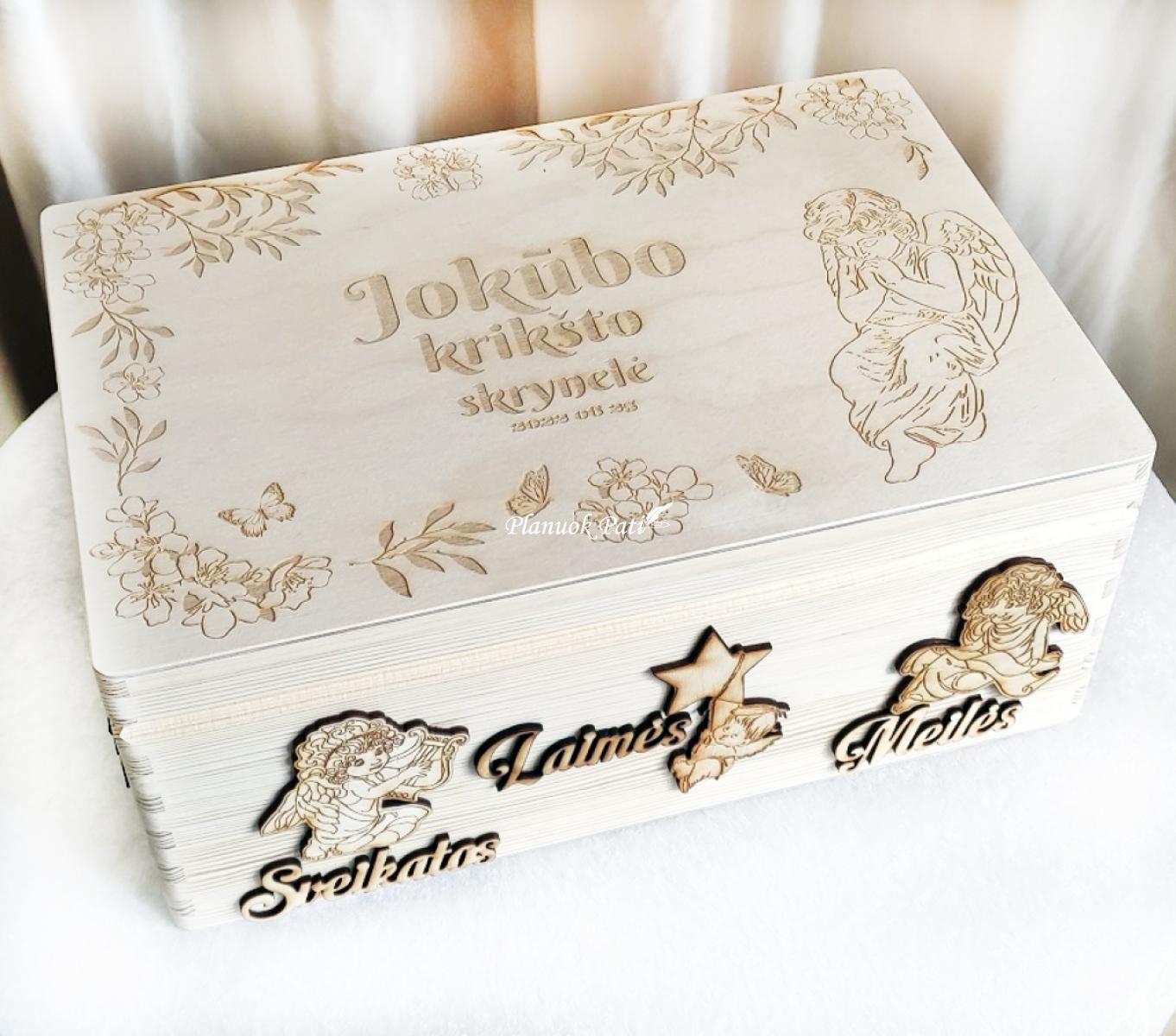 Krikštadėžė - prisiminimų skrynelė (35x24x15cm)