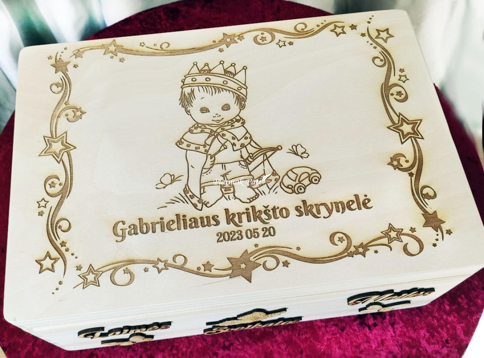 Krikštadėžė - prisiminimų skrynelė (35x24x15cm)