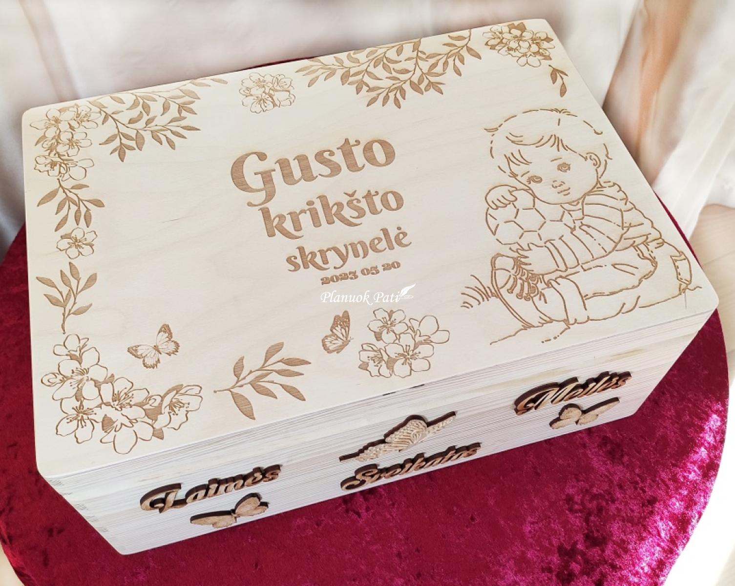 Krikštadėžė - prisiminimų skrynelė (35x24x15cm)