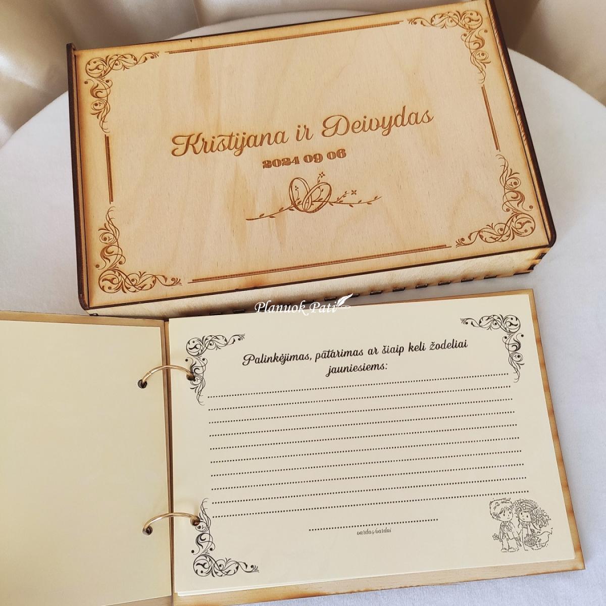 Svečių palinkėjimų knyga A5 formato