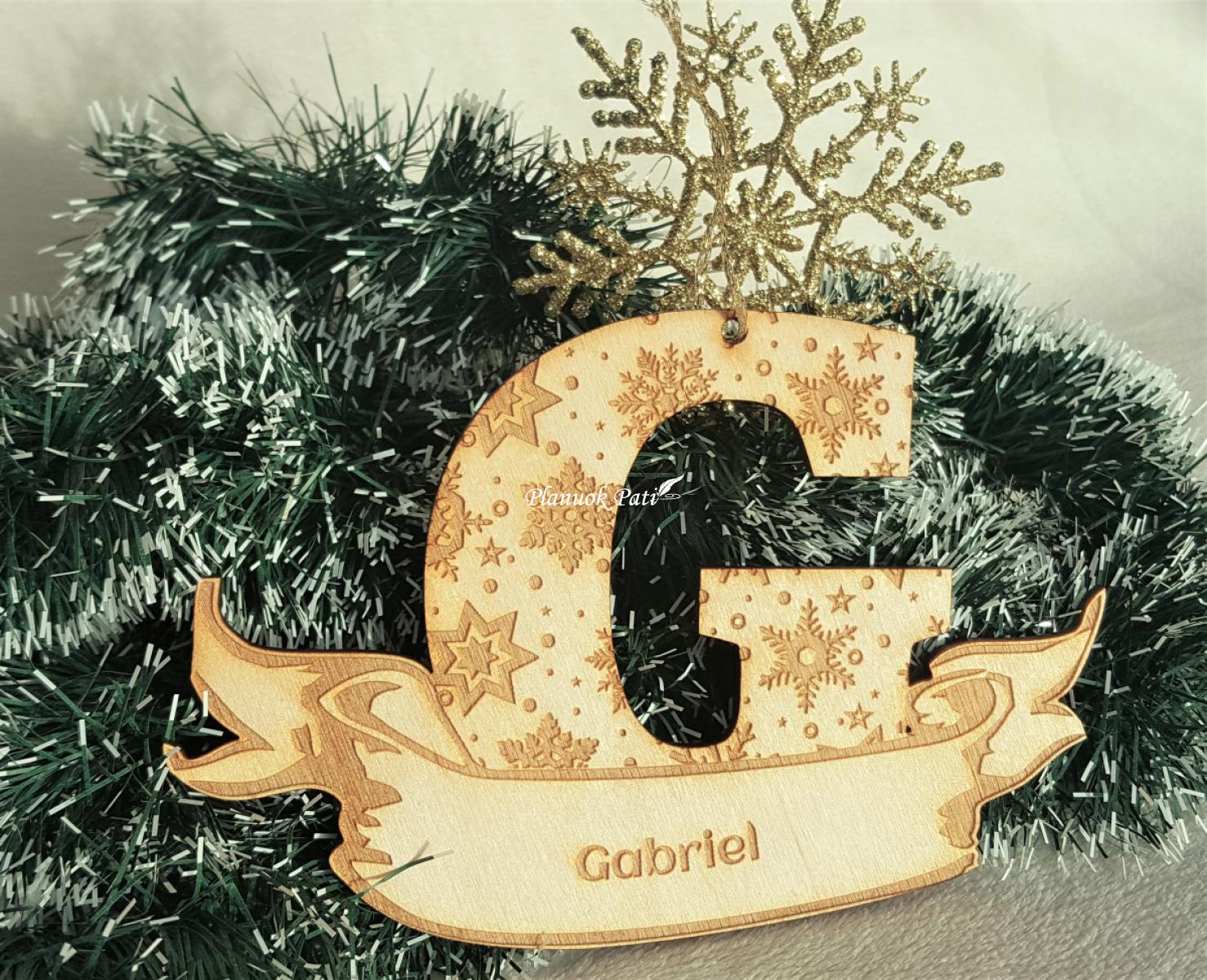 Kalėdinis žaisliukas - Vardo raidė