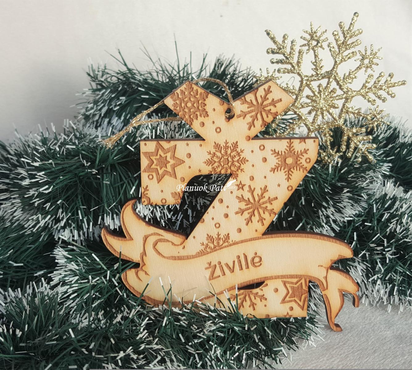 Kalėdinis žaisliukas - Vardo raidė