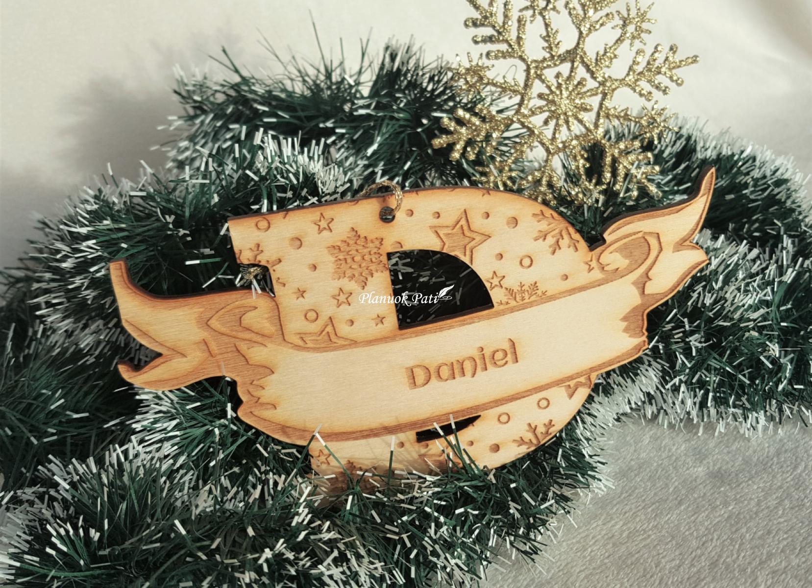 Kalėdinis žaisliukas - Vardo raidė