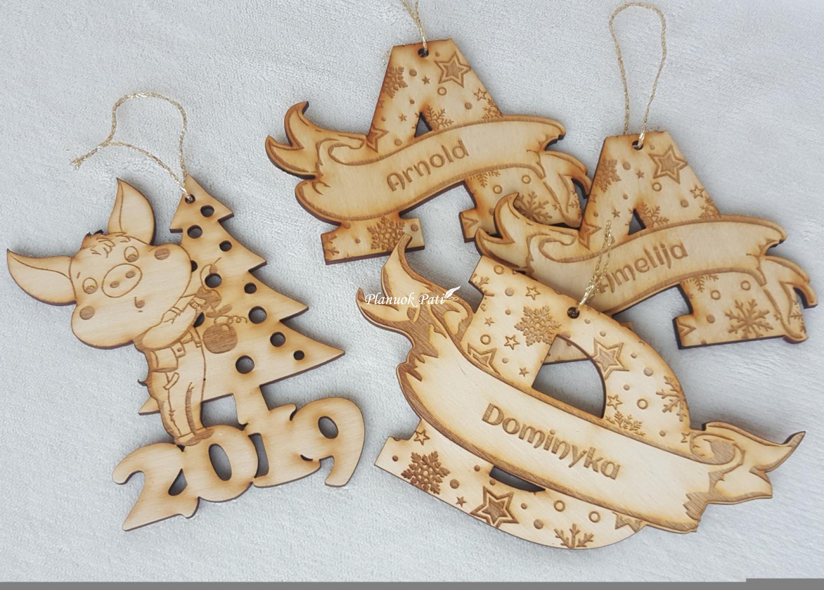 Kalėdinis žaisliukas - Vardo raidė