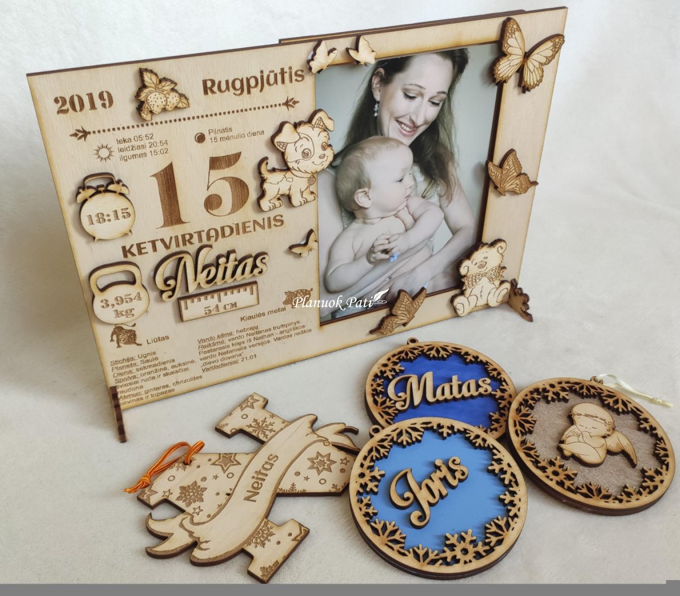 Kalėdinis žaisliukas - Vardo raidė