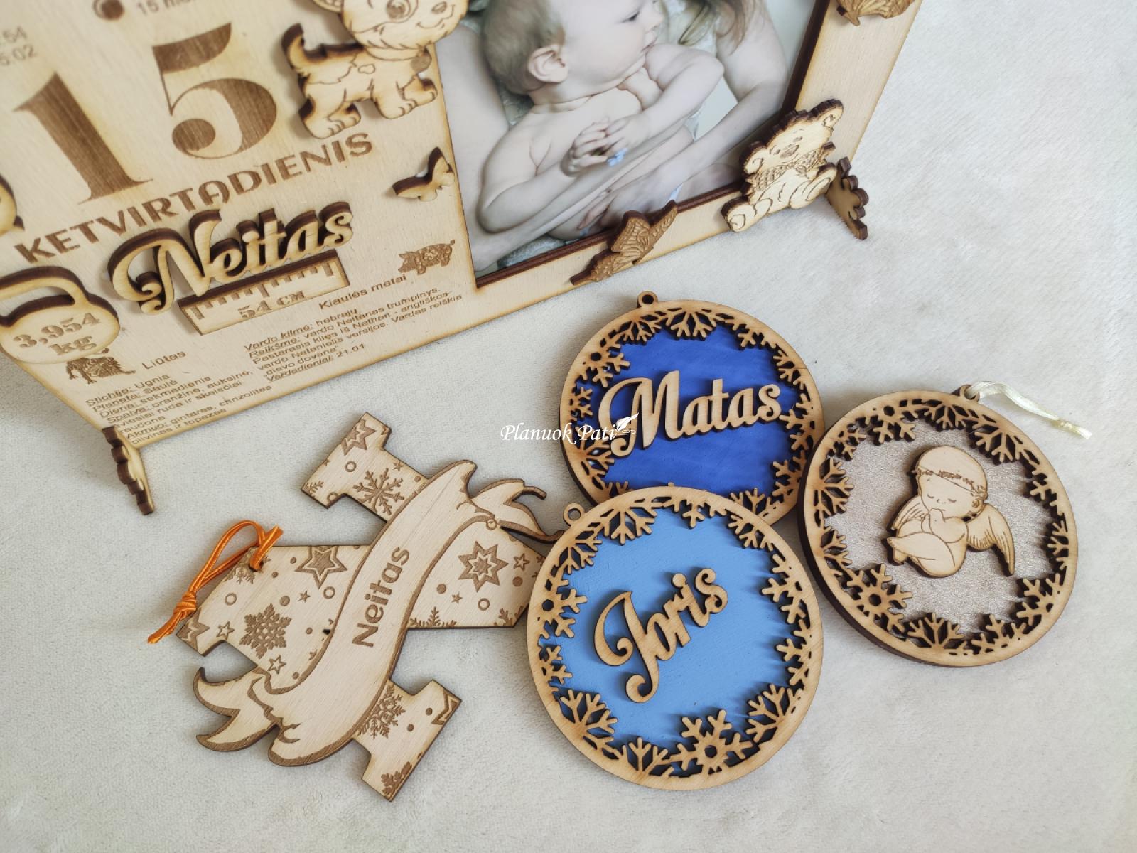 Kalėdinis žaisliukas - Vardo raidė