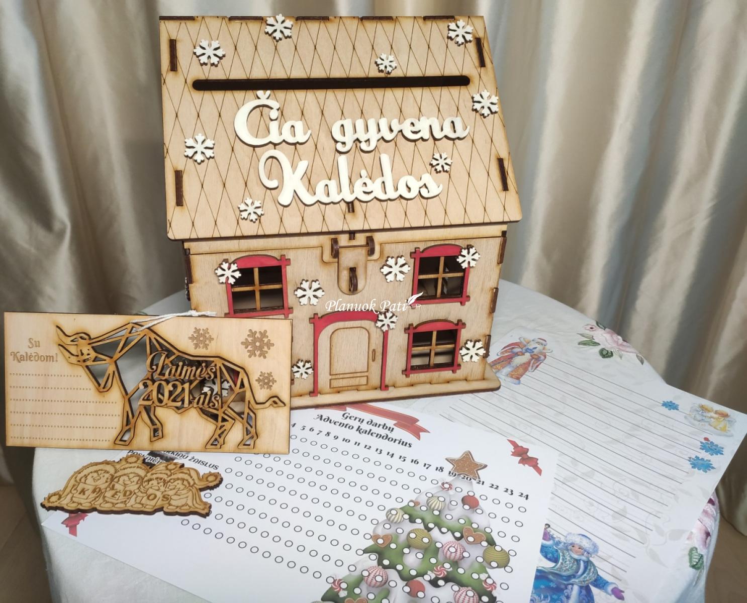 Kalėdų pašto namelis - advento kalendorius
