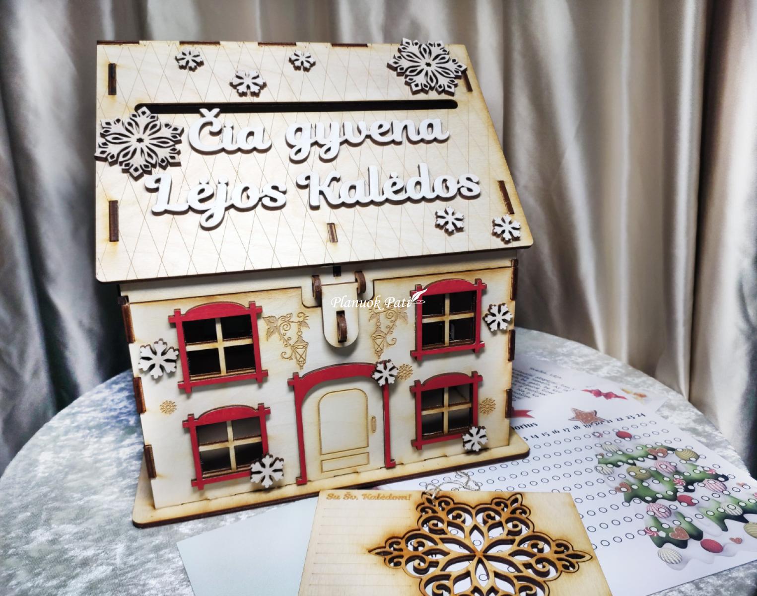 Kalėdų pašto namelis - advento kalendorius