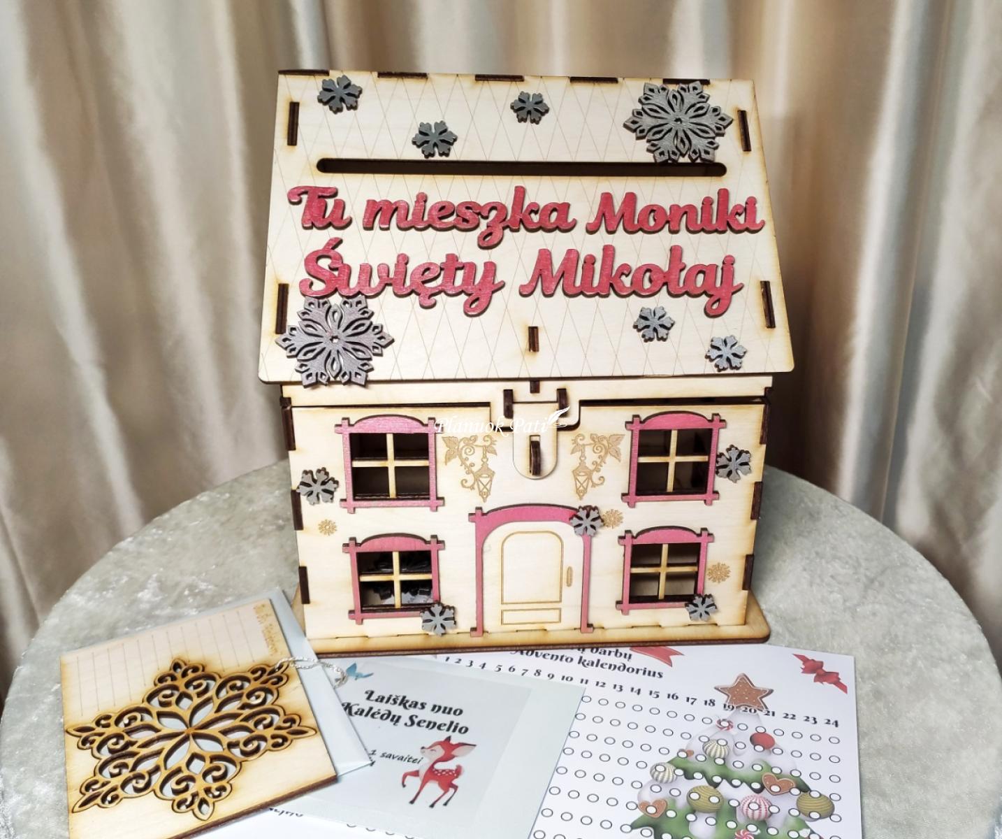 Kalėdų pašto namelis - advento kalendorius