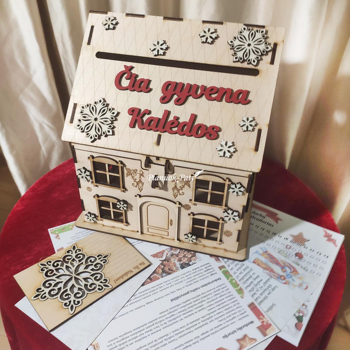 Kalėdų pašto namelis - advento kalendorius