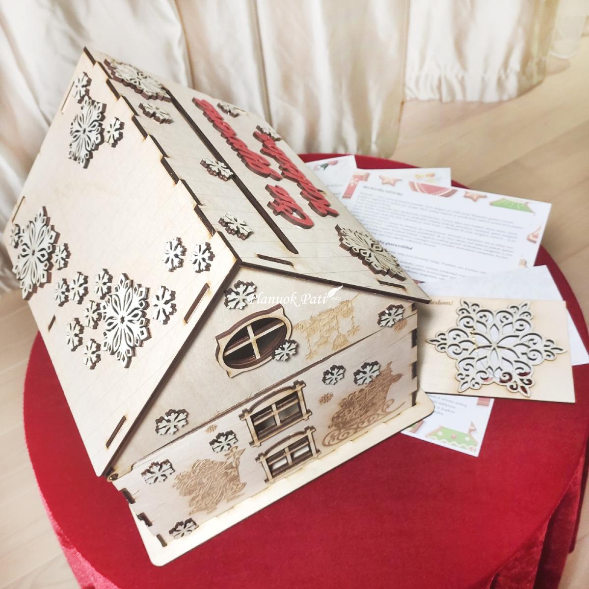 Kalėdų pašto namelis - advento kalendorius