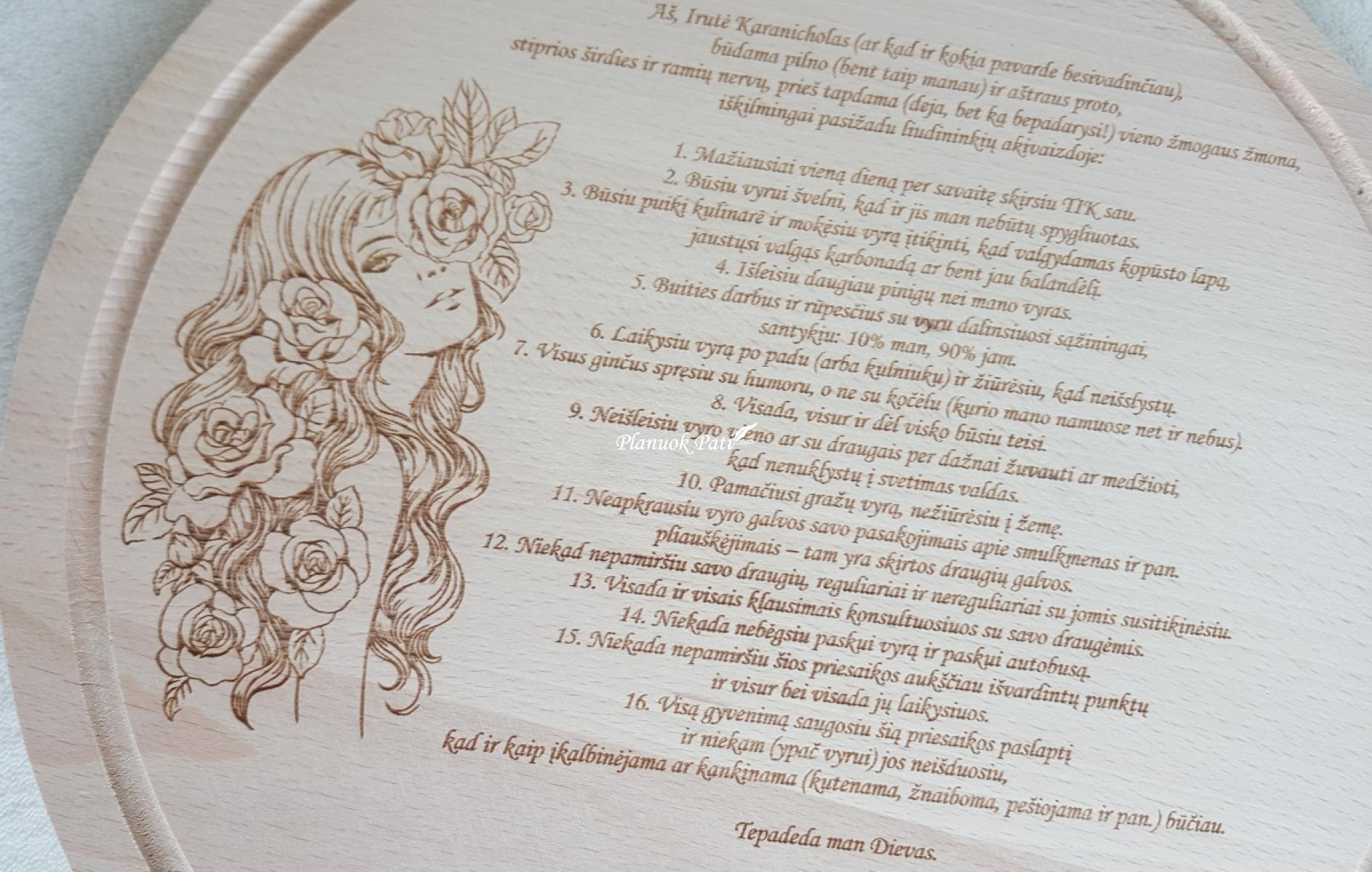 Graviruota pjaustymo lentelė - picos padėklas (30 cm)