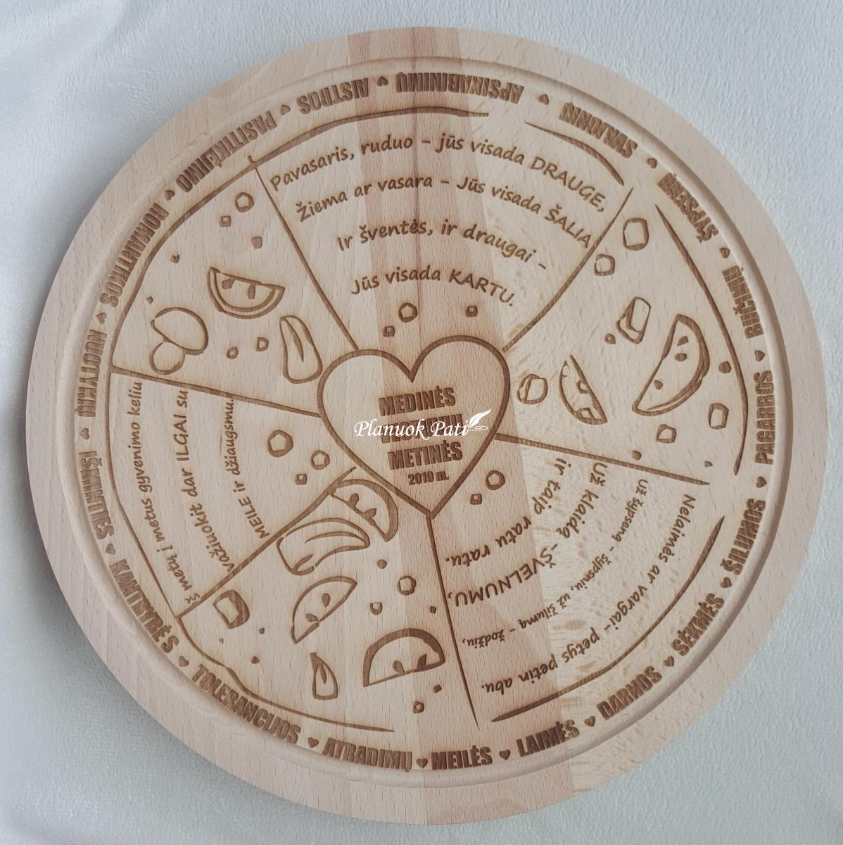 Graviruota pjaustymo lentelė - picos padėklas (30 cm)