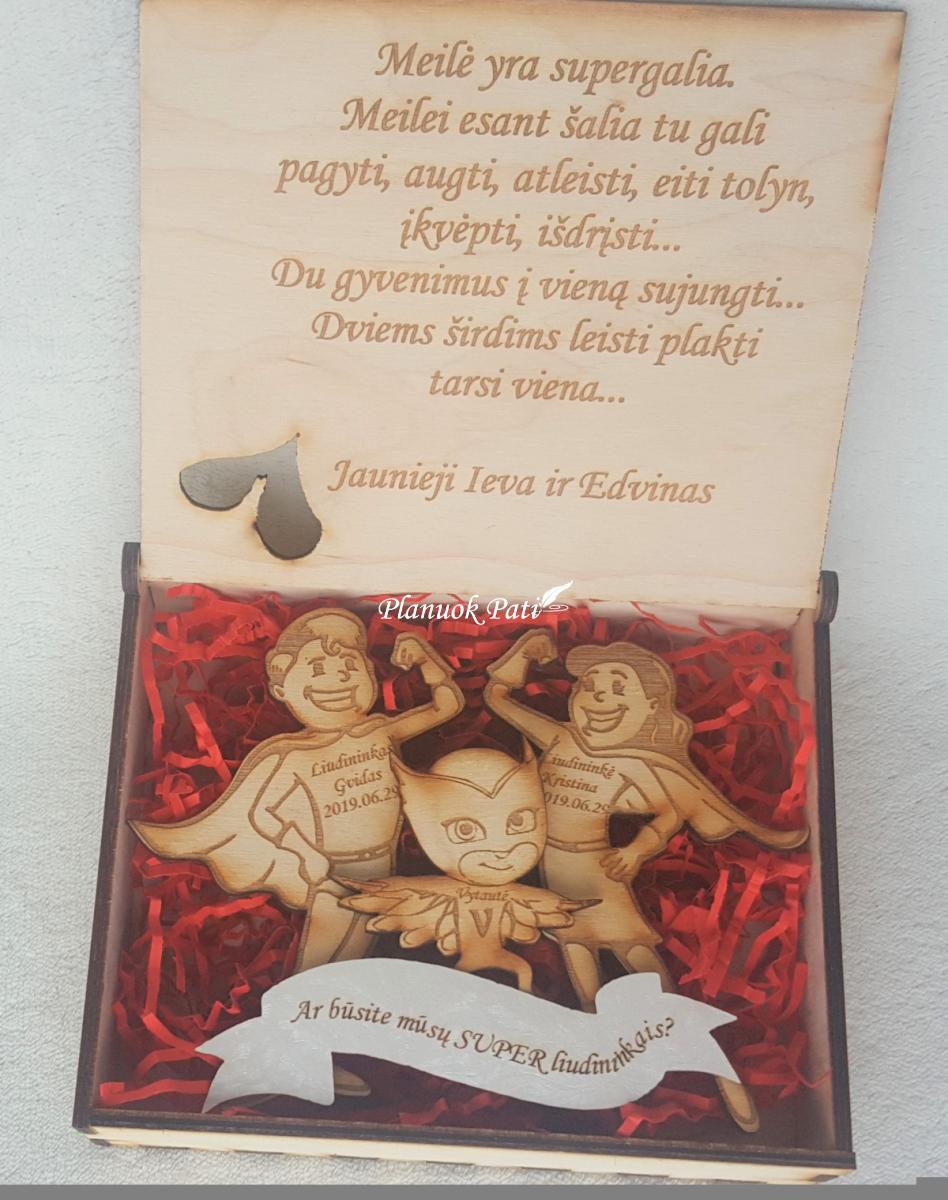 Pakvietimas arba padėka liudininkams/piršliams - trys superherojų magnetukai