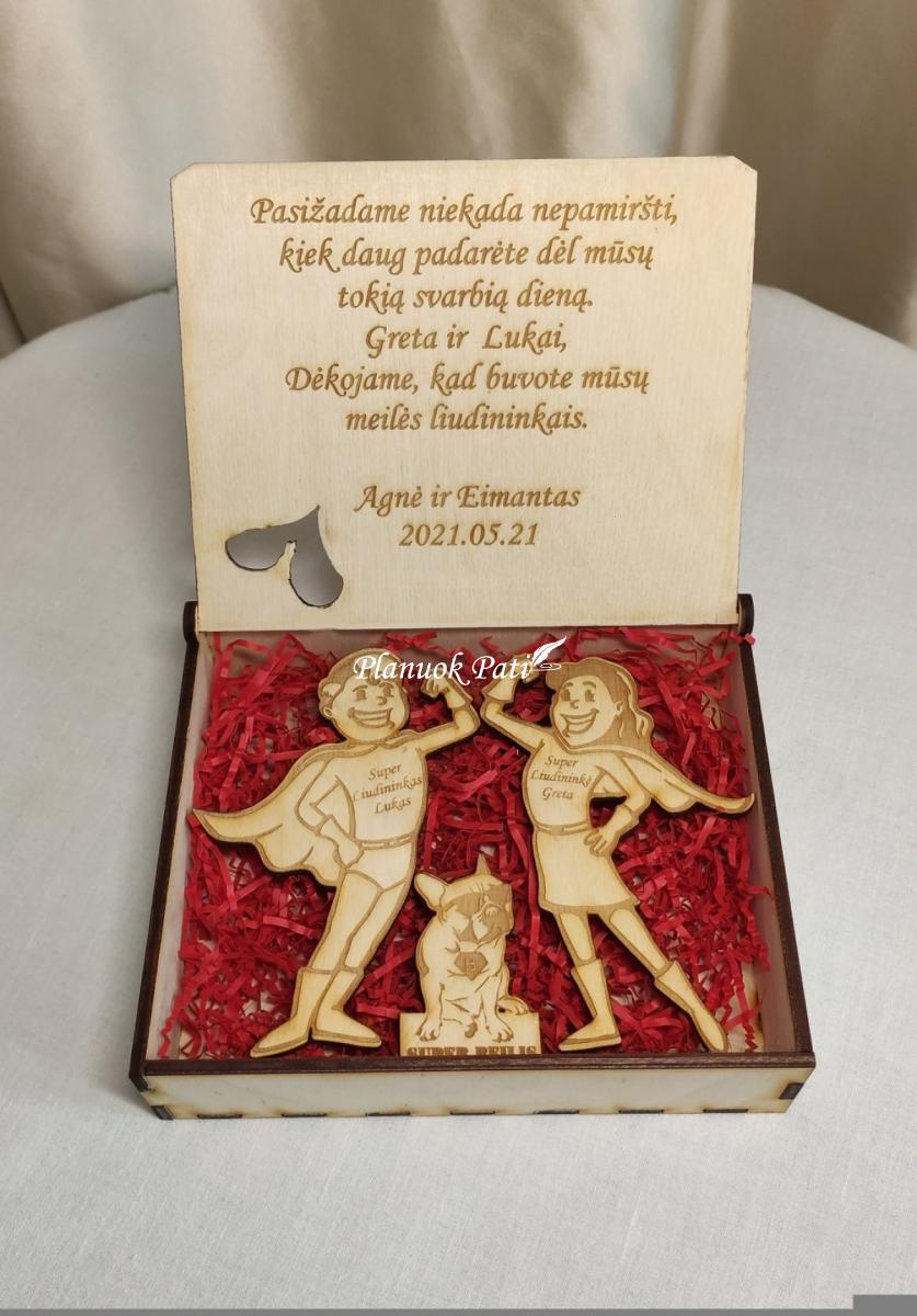 Pakvietimas arba padėka liudininkams/piršliams - trys superherojų magnetukai