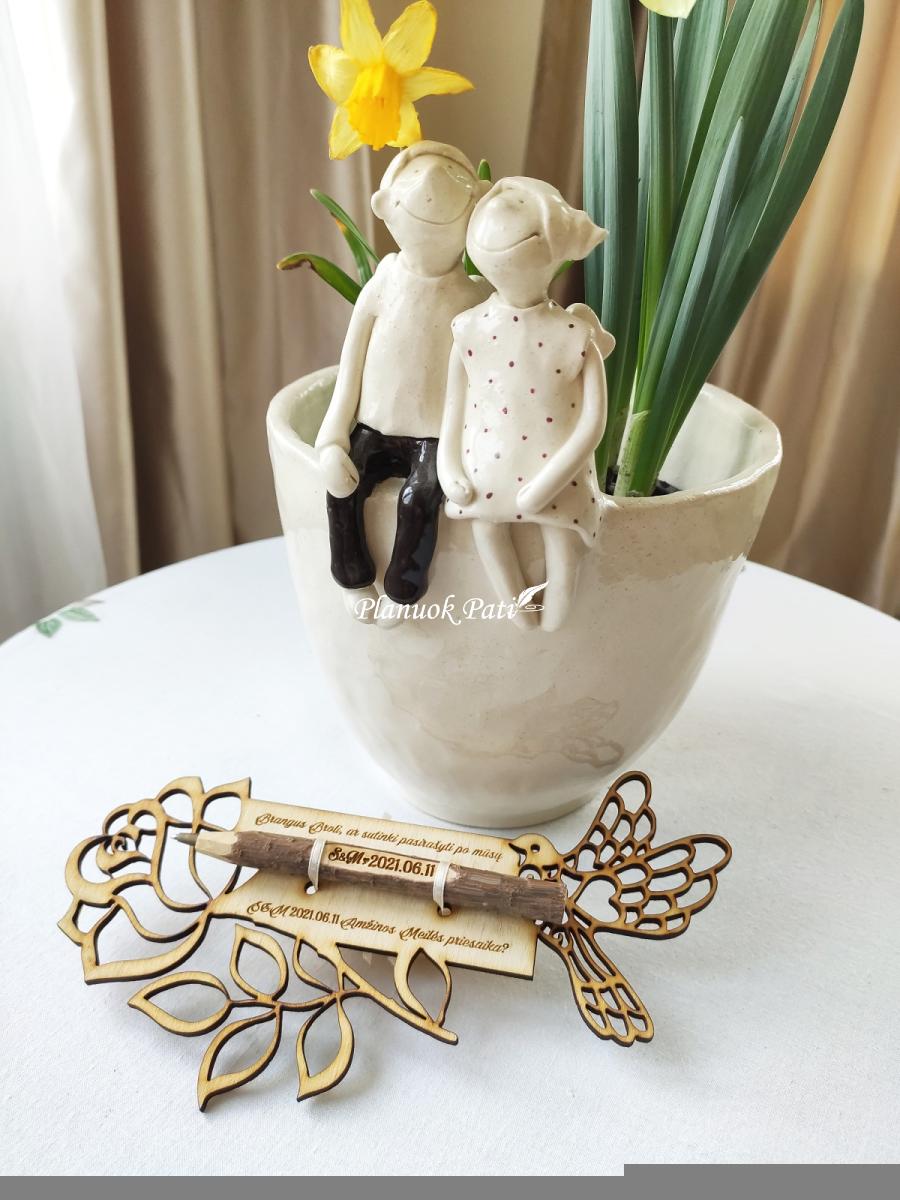 Kvietimas arba padėka su rašikliu