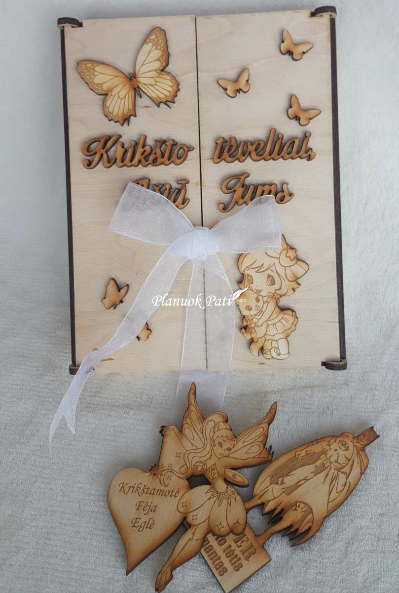 Padėka krikšto tėvams - super herojų magnetukai atverčiamuose rėmeliuose