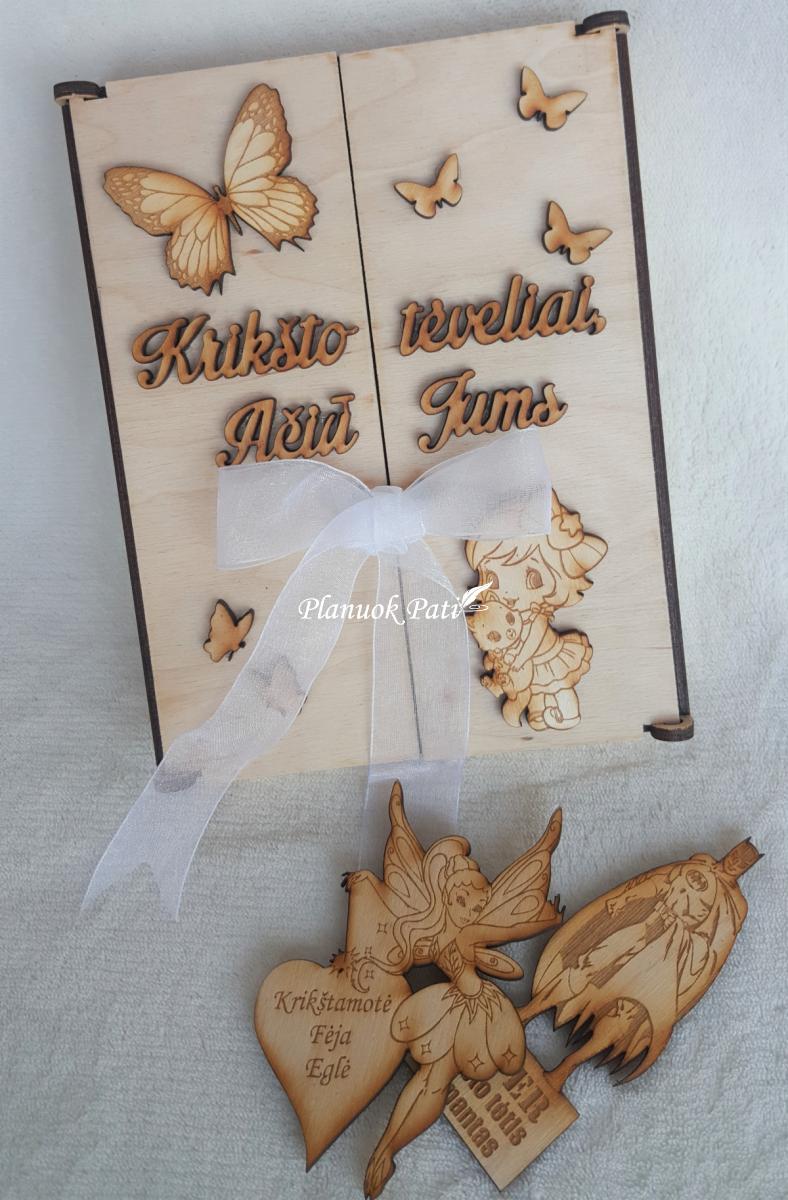 Padėka krikšto tėvams - super herojų magnetukai atverčiamuose rėmeliuose