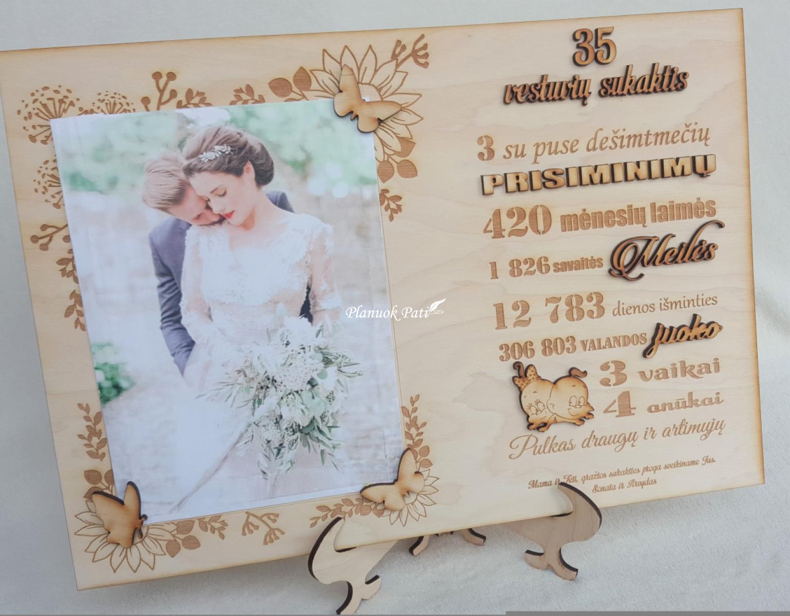 Rėmelis vestuvių jubiliejaus proga