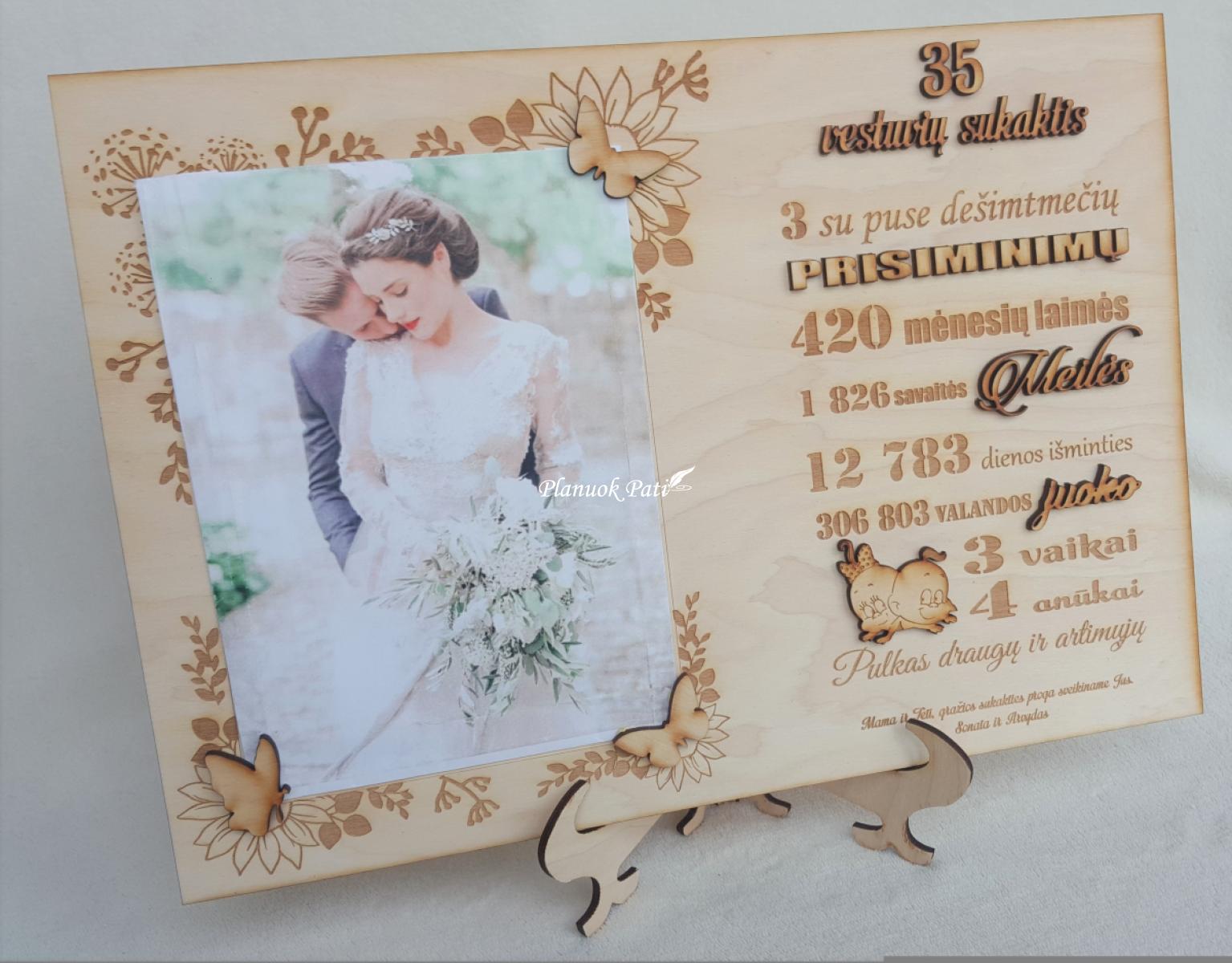 Rėmelis vestuvių jubiliejaus proga